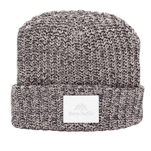 100% cotton cuffed knit beanie with a leather patch.... from ASI 88060 Snugz/USA Inc / SnugZ USA®