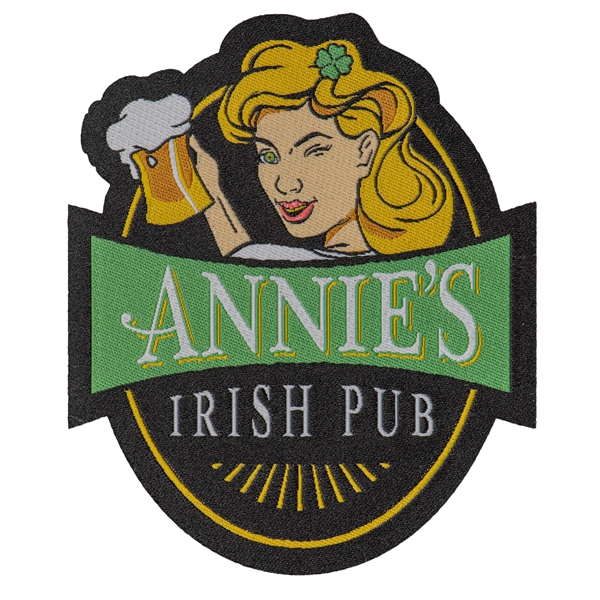 Custom Shape Woven Patches with up to 7 thread colors, merrowed... from ASI 52263 EMT / EMT EMT EASY