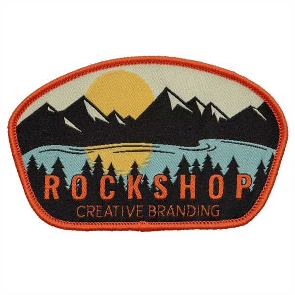 Custom Shape Woven Patches with up to 7 thread colors, merrowed... from ASI 52263 EMT / EMT EMT EASY