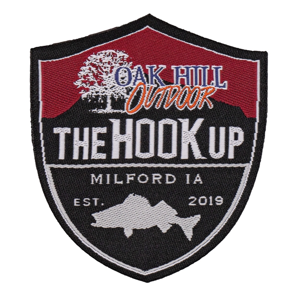 Custom Shape Woven Patches with up to 7 thread colors, merrowed... from ASI 52263 EMT / EMT EMT EASY