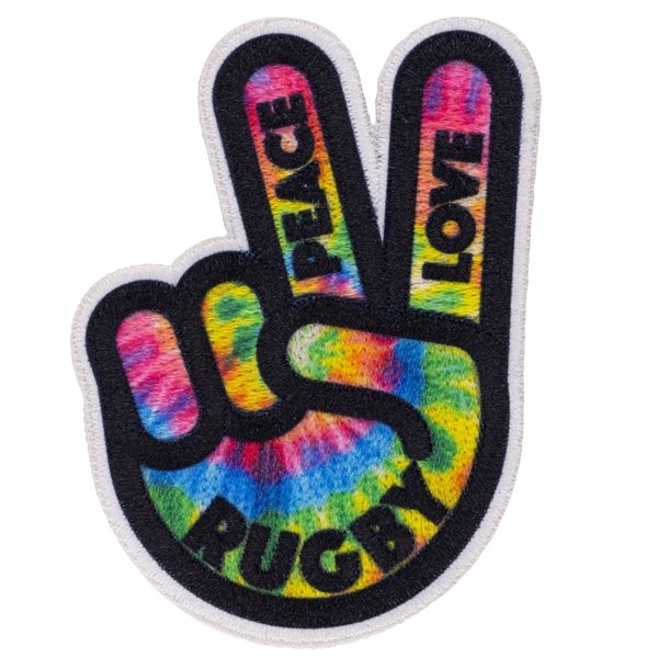 Embroidered Pin Pointe custom patches in assorted sizes with heat seal... from ASI 52263 EMT / EMT EMT EASY Emblem Marketing Team