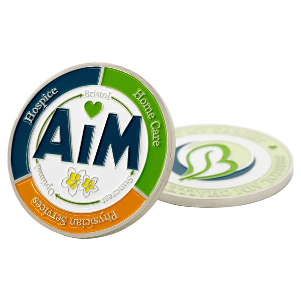 Brass die struck challenge coins in assorted sizes with 2D imprint... from ASI 52263 EMT / EMT