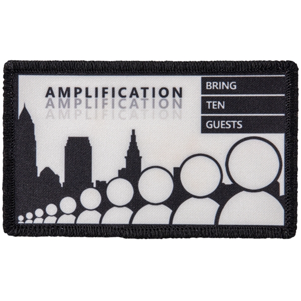 Satin polyester custom patches in assorted shapes and sizes with merrowed... from ASI 52263 EMT / EMT