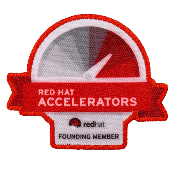 Satin polyester custom patches in assorted shapes and sizes with merrowed... from ASI 52263 EMT / EMT