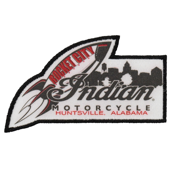 Satin polyester custom patches in assorted shapes and sizes with merrowed... from ASI 52263 EMT / EMT