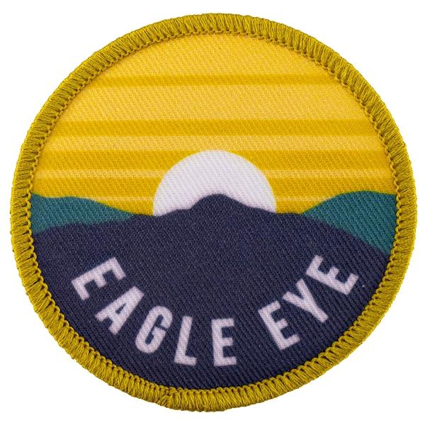 Satin polyester custom patches in assorted shapes and sizes with merrowed... from ASI 52263 EMT / EMT