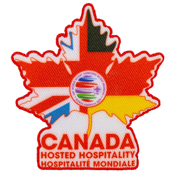 Satin polyester custom patches in assorted shapes and sizes with merrowed... from ASI 52263 EMT / EMT