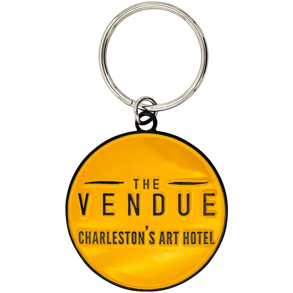 Custom die struck metal keychains in assorted sizes, shapes and finishes... from ASI 52263 EMT / EMT