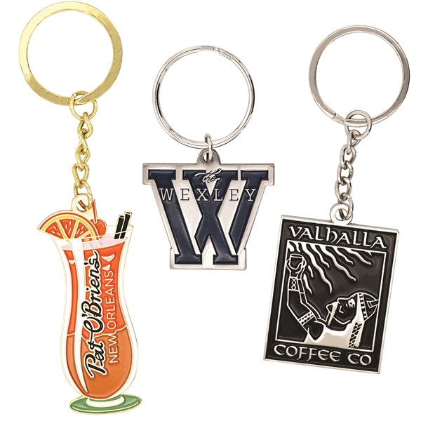 Custom die struck brass key tags in assorted sizes and finishes... from ASI 52263 EMT / EMT