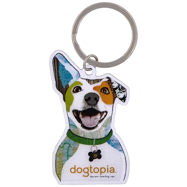 Stainless steel custom full color keychains in assorted sizes with epoxy... from ASI 52263 EMT / EMT