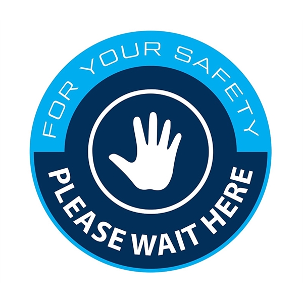 12" round floor decal to control foot traffic and encourage social... from ASI 37218 Athena Promo (tm)