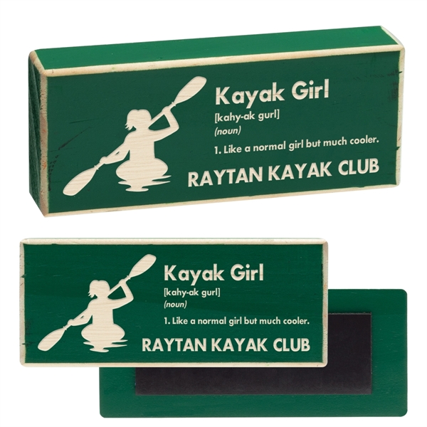Rectangular shaped wooden block magnets with customization.... from ASI 62190 Illini