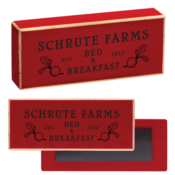 Rectangular shaped wooden block magnets with customization.... from ASI 62190 Illini