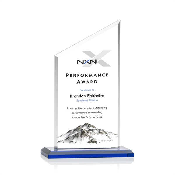 Conacher VividPrint™ Award is a slant-topped 3/8" Starfire Crystal upright with... from ASI 84592 St Regis Group / Prestige Glass