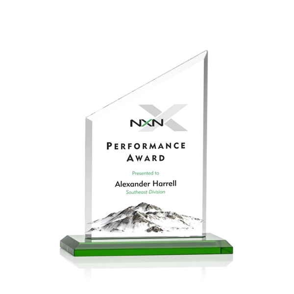 Conacher VividPrint™ Award is a slant-topped 3/8" Starfire Crystal upright with... from ASI 84592 St Regis Group / Prestige Glass