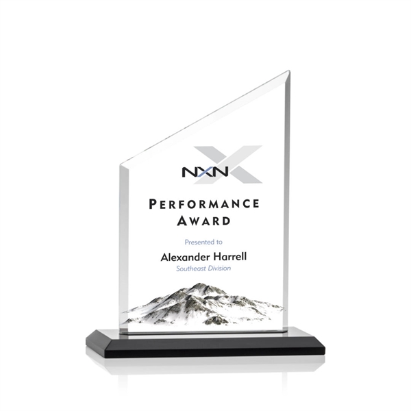 Conacher VividPrint™ Award is a slant-topped 3/8" Starfire Crystal upright with... from ASI 84592 St Regis Group / Prestige Glass