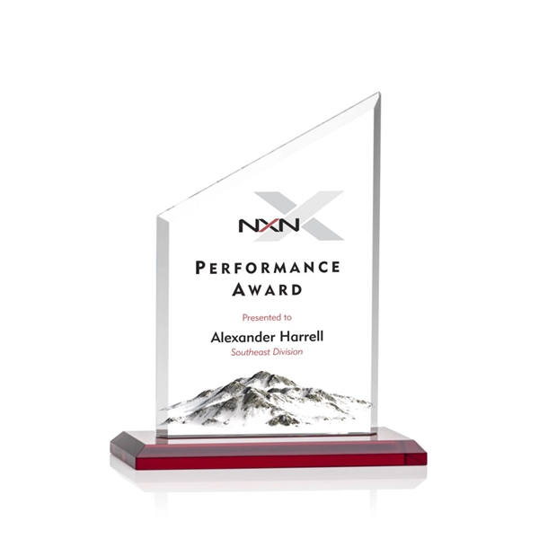 Conacher VividPrint™ Award is a slant-topped 3/8" Starfire Crystal upright with... from ASI 84592 St Regis Group / Prestige Glass