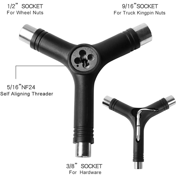 All-in-one Multifunctional Skate Y tool, portable, works with all types of... from ASI 72657 Active Life Promo / Action Sports Promo