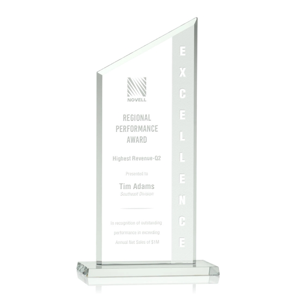 The Conacher is a slant-topped 3/8" Jade Crystal upright with simple... from ASI 84592 St Regis Group / Prestige Glass