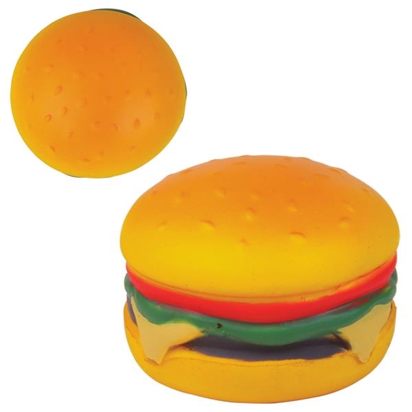 Hamburger shaped stress reliever made of polyurethane foam; customization included.... from ASI 34063 alphabroder