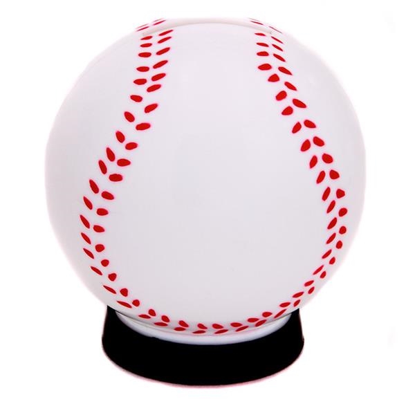 Plastic baseball shaped coin bank with a bottom removable cap.... from ASI 79530 Prime Line / Jetline