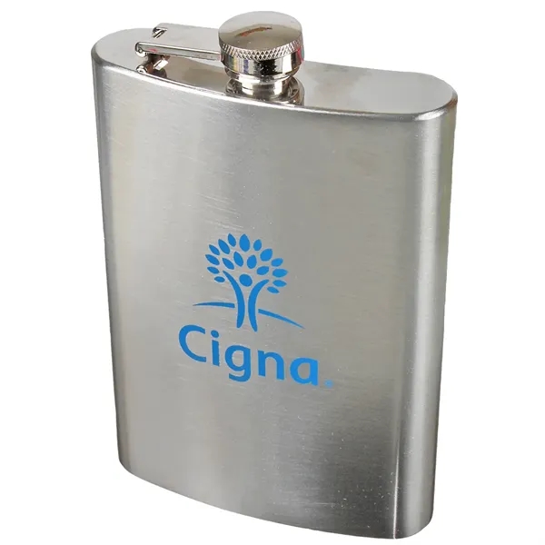 This 12 oz flask has a brushed exterior finish and a... from ASI 52710 Lincoln Line