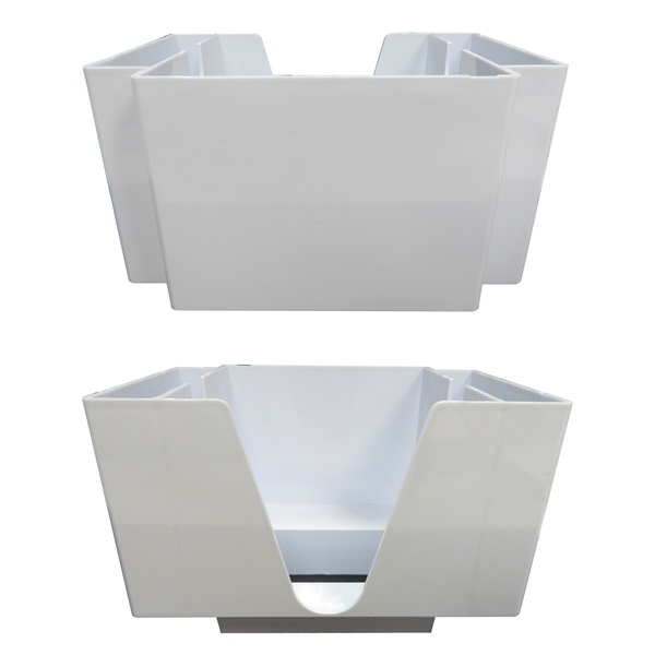 7.6" x 5.5" x 5.4" plastic caddy for 5.25" square napkins... from ASI 62677 iline PROMO (The Innovative Line) / iline PROMO (The Innovative Line)