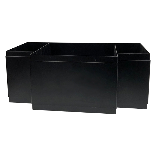 9.5" x 5.5" x 5.5" black stainless steel caddy with three... from ASI 62677 iline PROMO (The Innovative Line) / iline PROMO (The Innovative Line)