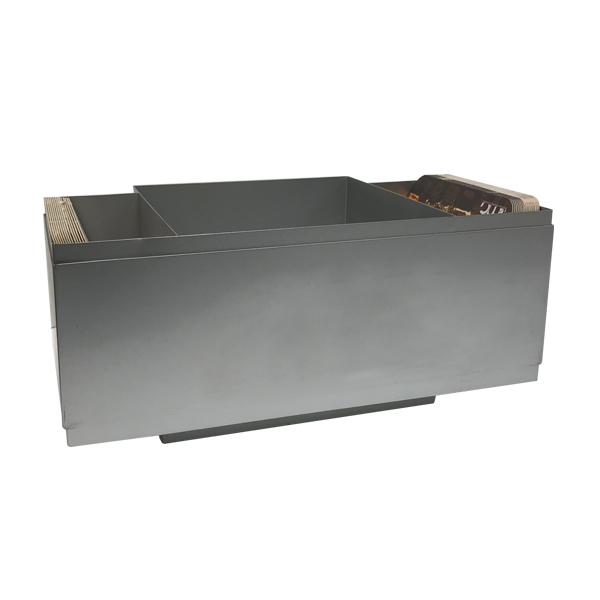 9.5" x 5.5" x 5.5" silver stainless steel caddy with three... from ASI 62677 iline PROMO (The Innovative Line) / iline PROMO (The Innovative Line)