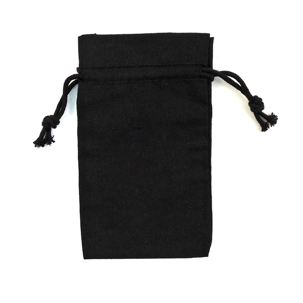 Cotton Double Drawstring Bag with unfinished interior seams and black color... from ASI 41630 Brave USA