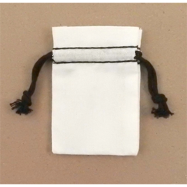 Cotton Double Drawstring Bag with black color drawstring.... from ASI 41630 Brave USA