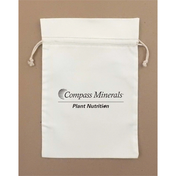 White Cotton Double Drawstring Bag with natural drawstring available in multiple... from ASI 41630 Brave USA