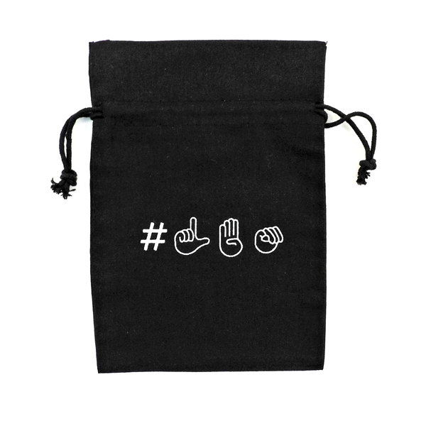 Cotton Double Drawstring Bag with black drawstring is available in multiple... from ASI 41630 Brave USA