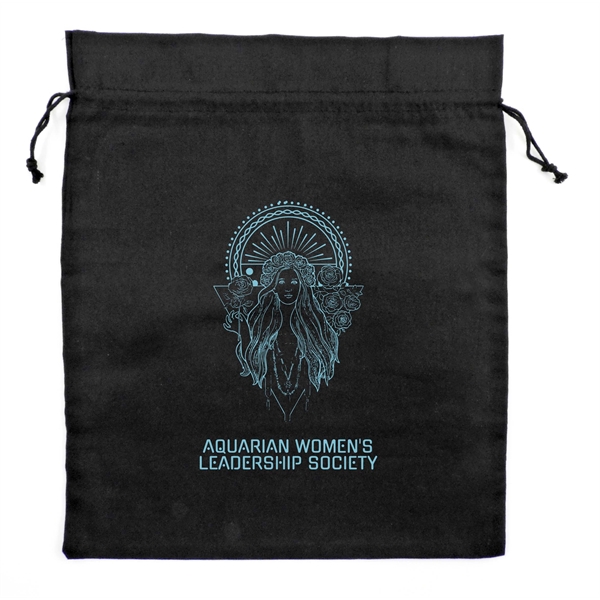 Cotton Double Drawstring Bag with black drawstring is available in multiple... from ASI 41630 Brave USA
