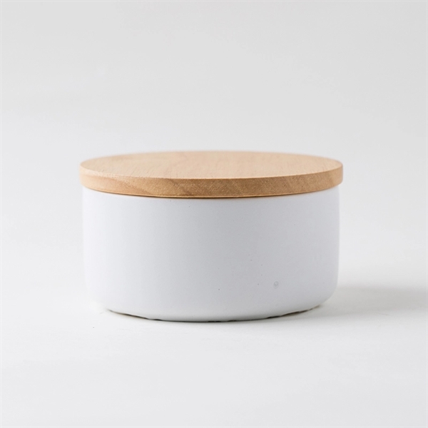 Luxury 10oz vanilla soy candle in a ceramic jar with a... from ASI 72657 Active Life Promo / Apres Ski Ingrain Promo Ingrain