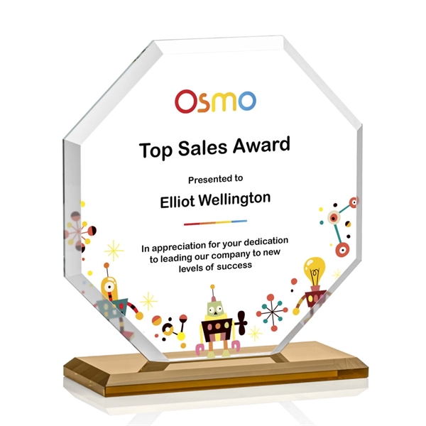 The Layland Award features a beautifully beveled Starfire Crystal Octagon mounted... from ASI 84592 St Regis Group / St Regis