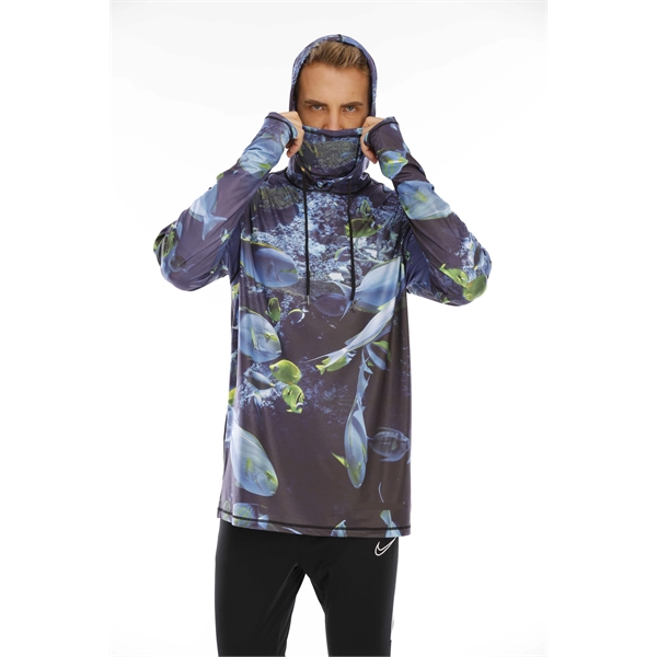 Performance Fishing Hoodie with Face Mask, Long Sleeve Shirt UPF50... from ASI 72657 Active Life Promo / Active Life Promo