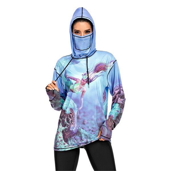 Performance Fishing Hoodie with Face Mask, Long Sleeve Shirt UPF50... from ASI 72657 Active Life Promo / Active Life Promo