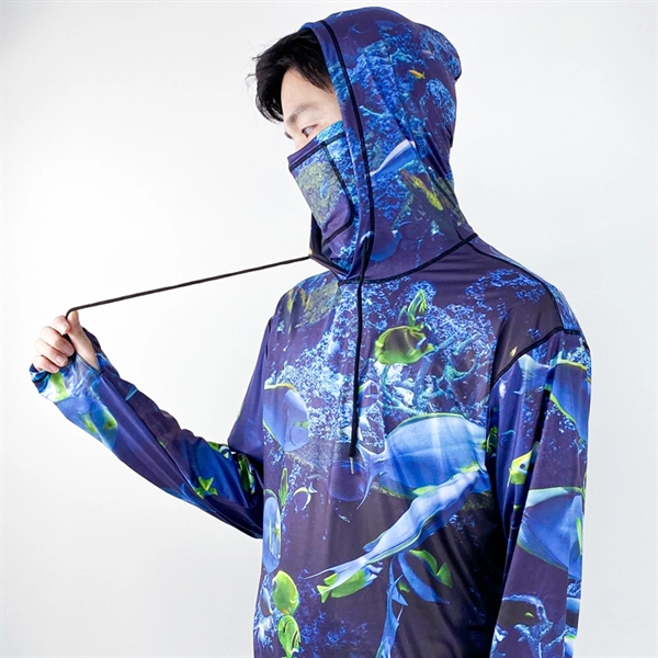 Performance Fishing Hoodie with Face Mask, Long Sleeve Shirt UPF50... from ASI 72657 Active Life Promo / Active Life Promo