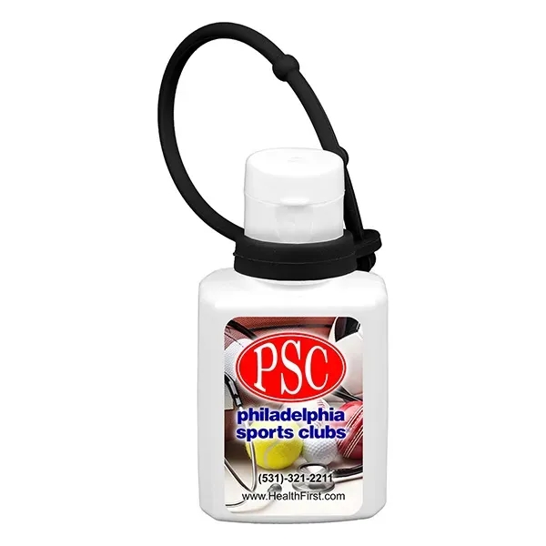 One ounce PE flip-top container of SPF30 sunscreen lotion with colored... from ASI 62660 Innovation Line