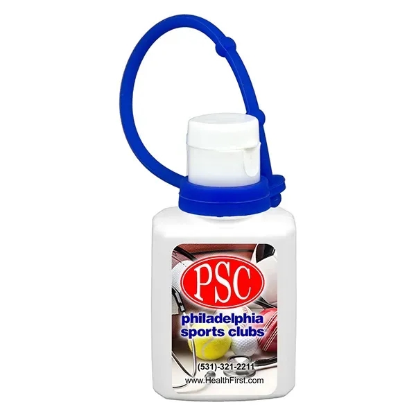 One ounce PE flip-top container of SPF30 sunscreen lotion with colored... from ASI 62660 Innovation Line