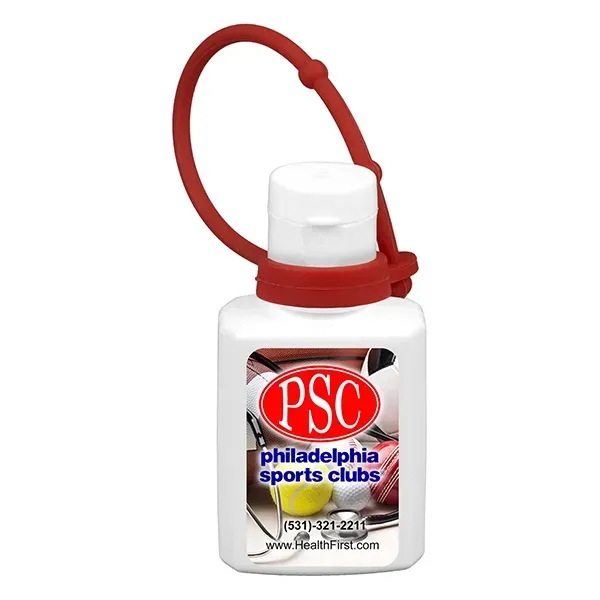 One ounce PE flip-top container of SPF30 sunscreen lotion with colored... from ASI 62660 Innovation Line
