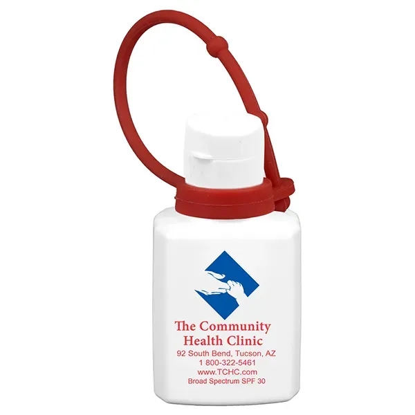 .5 ounce PE flip-top container of SPF30 sunscreen lotion with colored... from ASI 62660 Innovation Line