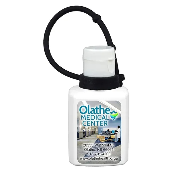 Solid white flip top squeeze bottle filled with vanilla scented, SPF30... from ASI 62660 Innovation Line