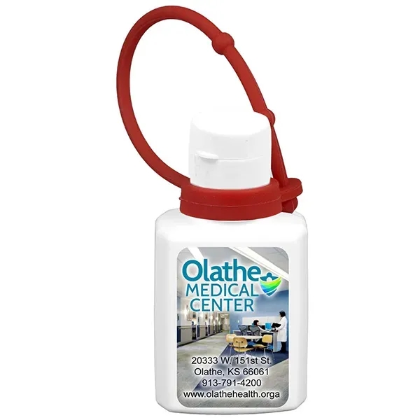 Solid white flip top squeeze bottle filled with vanilla scented, SPF30... from ASI 62660 Innovation Line