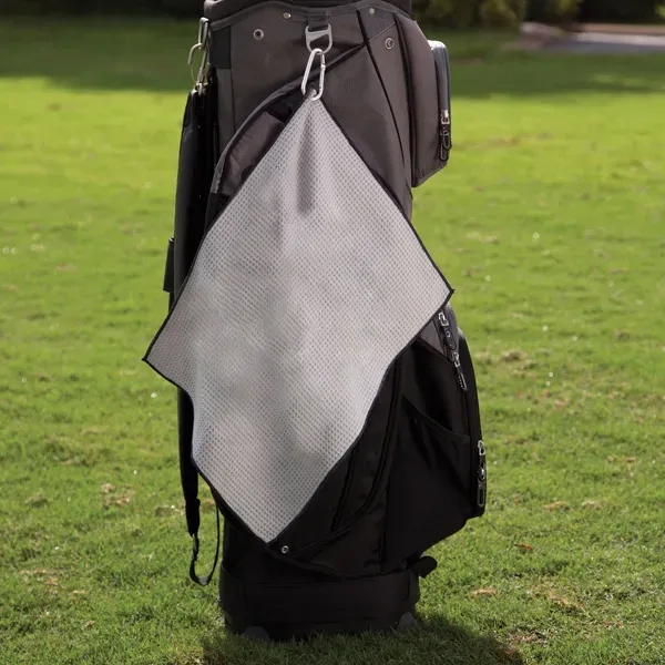 15" x 18" microfiber waffle golf towel with corner grommet and... from ASI 79750 Pro Towels / Pro Vision