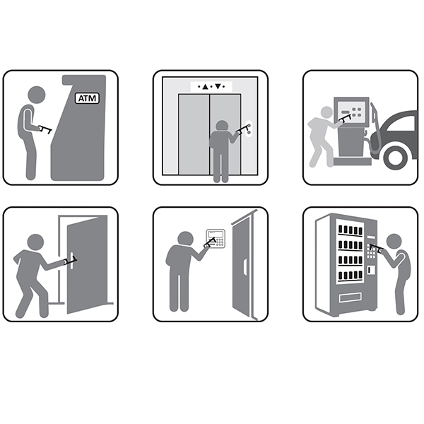 4" x 1 1/2" x 3/16" acrylic plastic touchless tool and... from ASI 62660 Innovation Line
