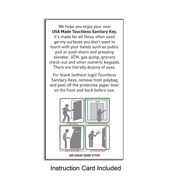 4" x 1 1/2" x 3/16" acrylic plastic touchless tool and... from ASI 62660 Innovation Line