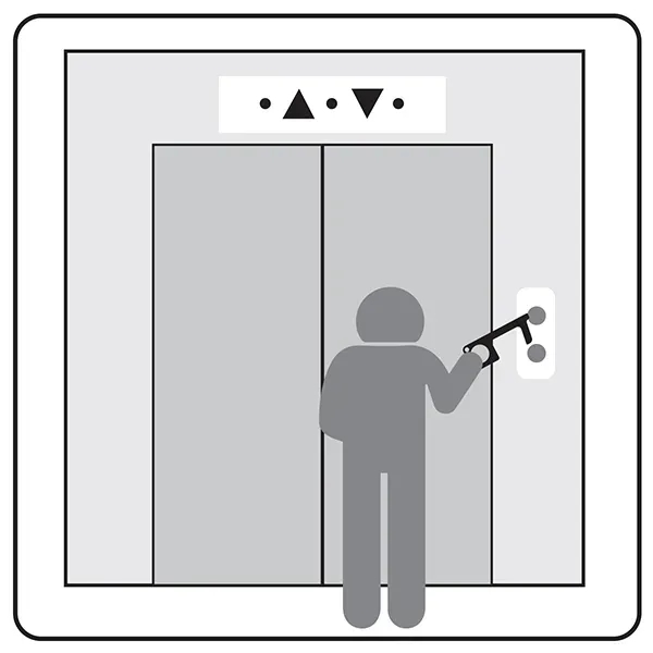 4" x 1 1/2" x 3/16" acrylic plastic touchless tool and... from ASI 62660 Innovation Line