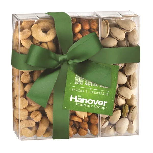 3 Way present featuring Pistachios, Cashews and Honey Roasted Peanuts.... from ASI 71685 Midnite Snax®